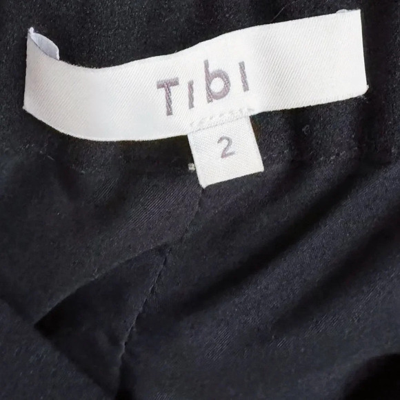 TIBI | Black Off Shoulder Midi Dress | 2 - Picture 7 of 7